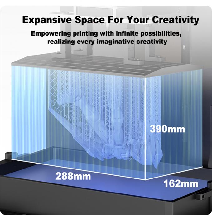 High-Precision LCD 3D Printer with ±0.02MM Z-axis Accuracy, 211*118*300MM Print Size, and 10-20mm/h Printing Speed