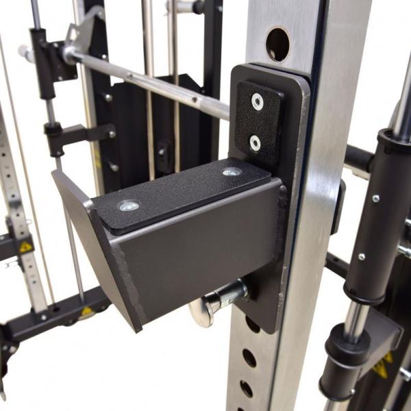 Integrated Gym Trainer Power Rack Fitness Rack in Silver Grey for All-in-One Training