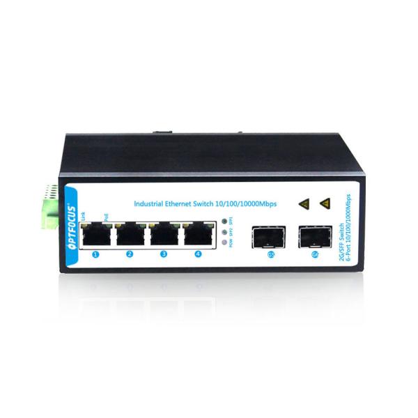 Interruptor industrial controlado portos de 4 ethernet do interruptor de rede interruptor do ponto de entrada de 2 portos de SFP do gigabit
