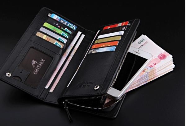 Creative Business pu zipper wallet men wallet long section clutch wallet zipper tide