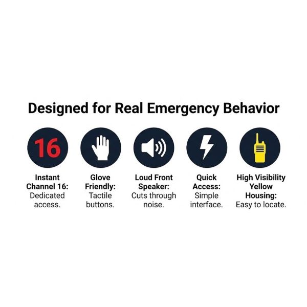 Portable GMDSS Survival Craft VHF Radiotelephone Emergency Marine Communication Device