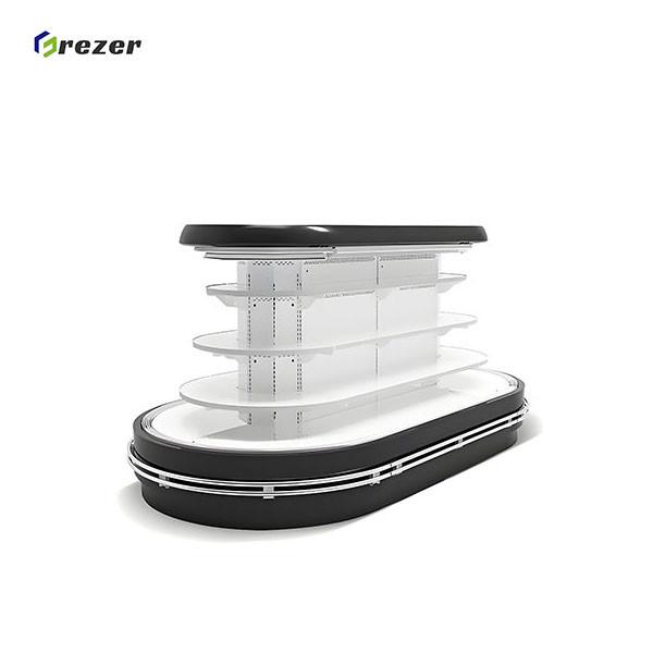 Island Vegetable Display Refrigerators 220V Large Display Cooler Customized
