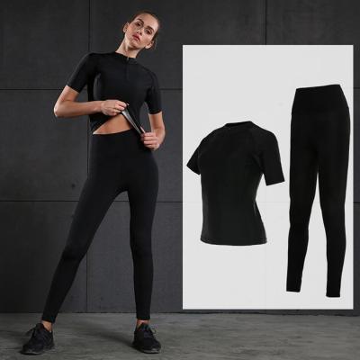 Durable Black Sweating Suit For Ladies Running Clothes M , L , XL Size
