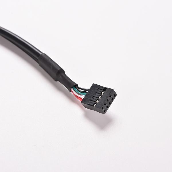 30cm Motherboard Internal 9pin Pitch 2.54mm to Dual Port USB 2.0 A Female Screw Lock Panel Mount Cable