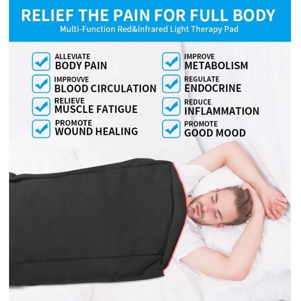 1890pcs LED 660nm 850nm Red Light Therapy Sleeping Bag for Face and Body Care at Home