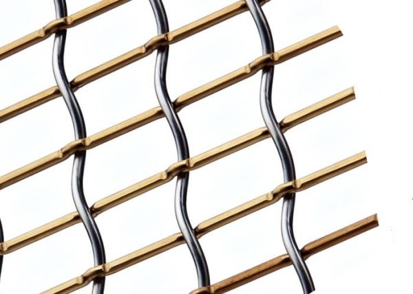 Lock Crimped Decorative Wire Mesh For Waiting Room Partition
