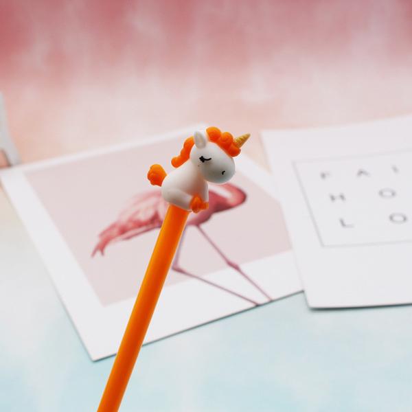 Assorted Color Cartoon Kawaii Horse PVC ABS Epoxy Gel Ink Pens for Yiwu Stationery