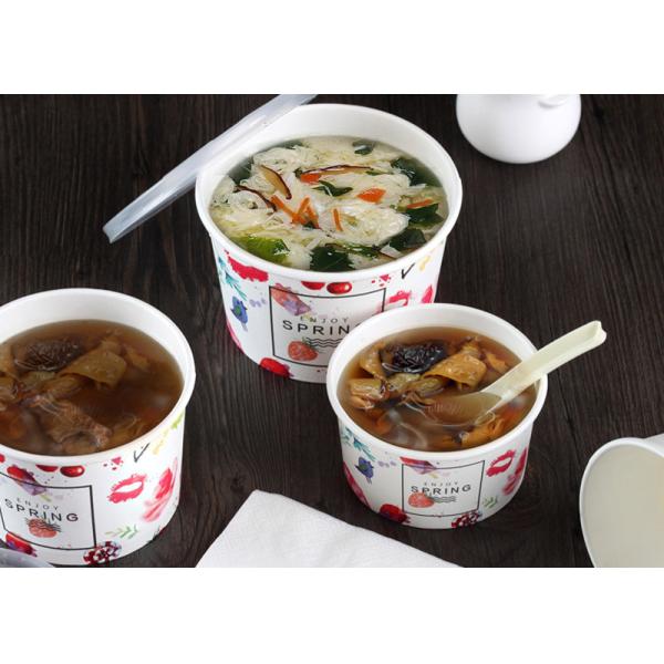 Logo Printing Takeaway Soup Containers , Disposable Soup Containers With Lids