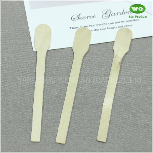 Eco-Friendly Birch Wood Paddle Stirrers Wood Coffee Stirrers -Wholesale Disposable Biodegradable Wooden Cutlery In bulk