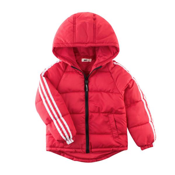 Hooded Kids Lightweight Down Jacket For Winter Single Breasted Type