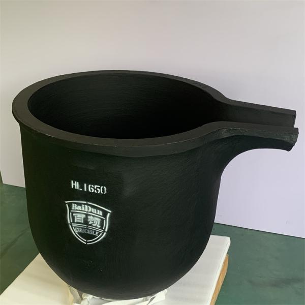 Creuset en graphite d'argile noire résistant à la corrosion pour la coulée de métaux non ferreux