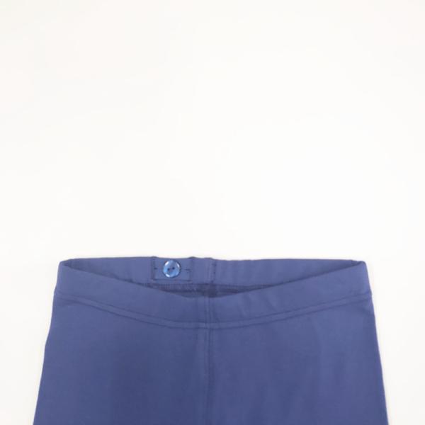 Anti-Wrinkle Knitted Cotton/Spandex Little Girl Leggings with Waistband Button