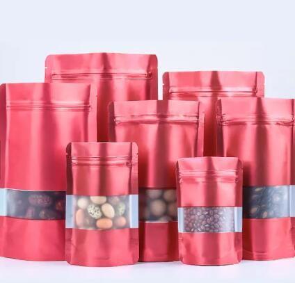 Custom flat bottom OPP clear plastic stand up pouch with zipper vacuum transparent zip lock bag