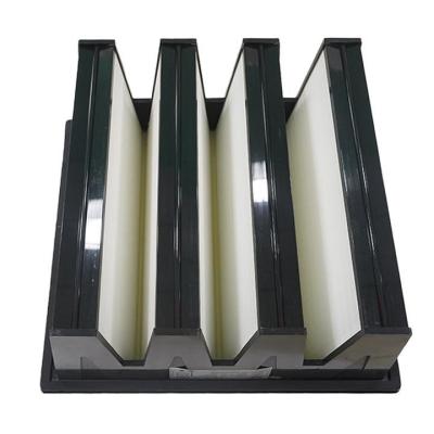 Polypropylene And Fiberglass Material H13 H14 V-bank HEPA Air Filter