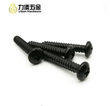 China factory wholesale M8 black pan head self tapping aluminum screws