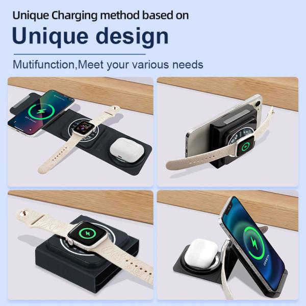 CE Approval Fast Qi Wireless Charging Pad 3 In 1  85mm Length