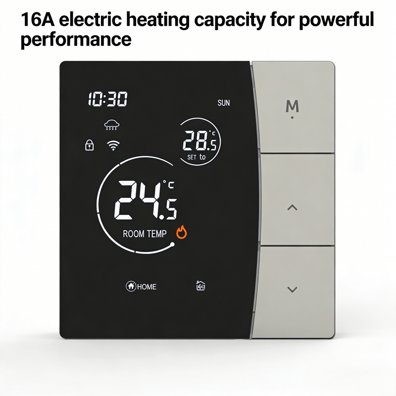Smart Thermostat with 16A Electric Heating Wi-Fi Connectivity and ±1℃ Temperature Accuracy