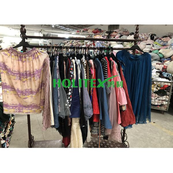 Comfortable Used Summer Clothes Cotton Material Second Hand Skirts For Girls