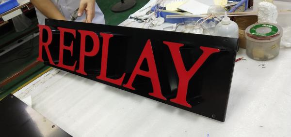 Custom Front Lit Channel Letter Sign Stainless Steel 12mm CCC Approved