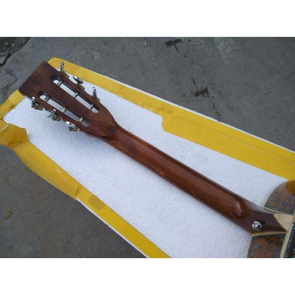 Customized acoustic guitar, 43 inch Jumbo guitar, Quilt Vine Viper red, Guitarra acustica