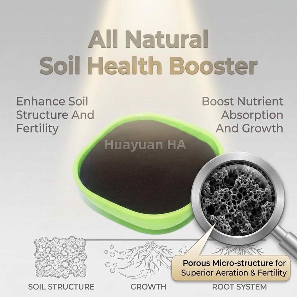 Slow-Release Humic Acid Granule with 85% Organic Matter and 2-4mm Particle Size for Soil Conditioning