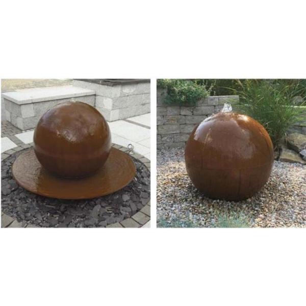 60-80cm dia Corten Steel Sphere Water Feature Garden Fountain Ball Shaped
