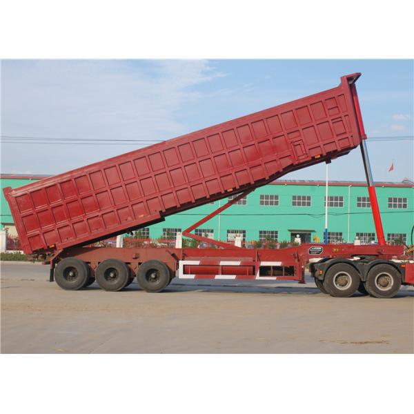 Tri-Axle Dump Truck Trailer 40 Tons- 60 Tons 35M3 End Tipper Semi Trailer For Mineral