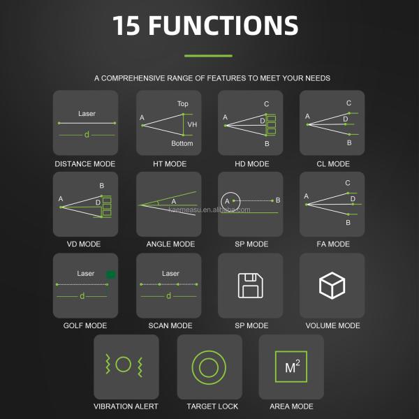 Deportes al aire libre Caza 600m Pantalla LCD Golf Laser Telescopio de alcance con transmisión de datos IP54 Polvo y salpicaduras de agua