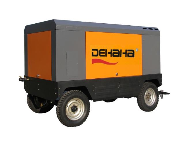 12 Bar Diesel Powered Portable Air Compressor 500cfm Sand Blasting Air Compressor