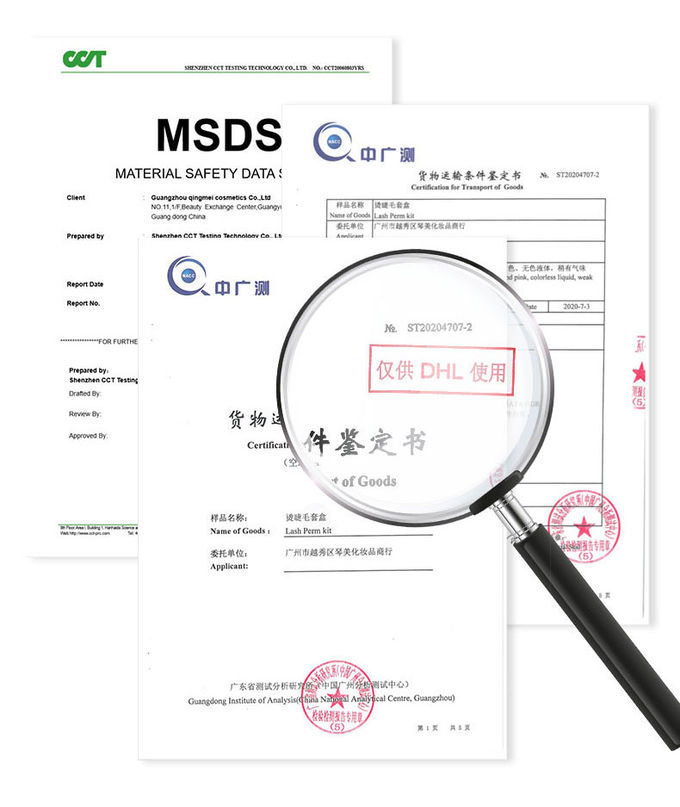 Набор перми ресницы набора подъема ресницы волны MSDS Semi постоянный завивая