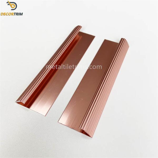 Fluted Carpet Transition Strip Shiny Rose Red 8.4mm X 3000mm