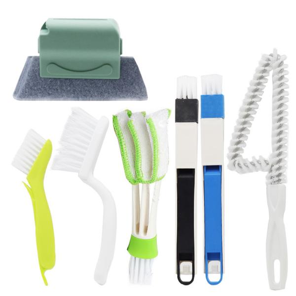 7pcs Multi-Function Window Cleaning Brush Scouring Pad Household Cleaning Tools