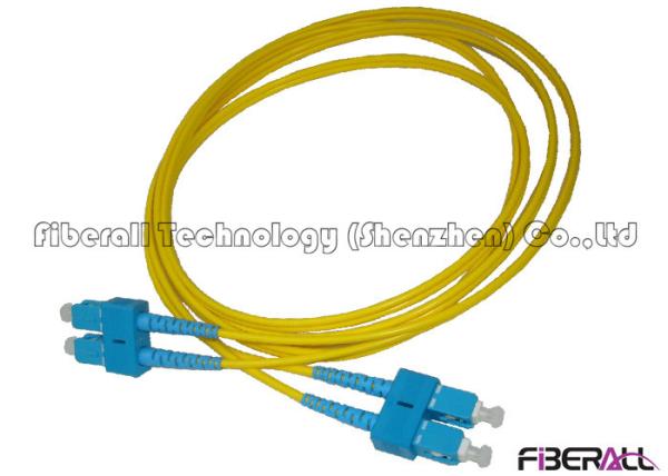Customized Fiber Optic Jumper SC SC Duplex Patch Cord With Letter Cable Ring