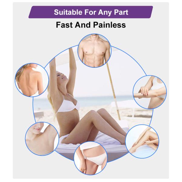 Vertical Professional Painless Lazer 808 nm Titanium Beauty Device Diode Laser Hair Removal Machine