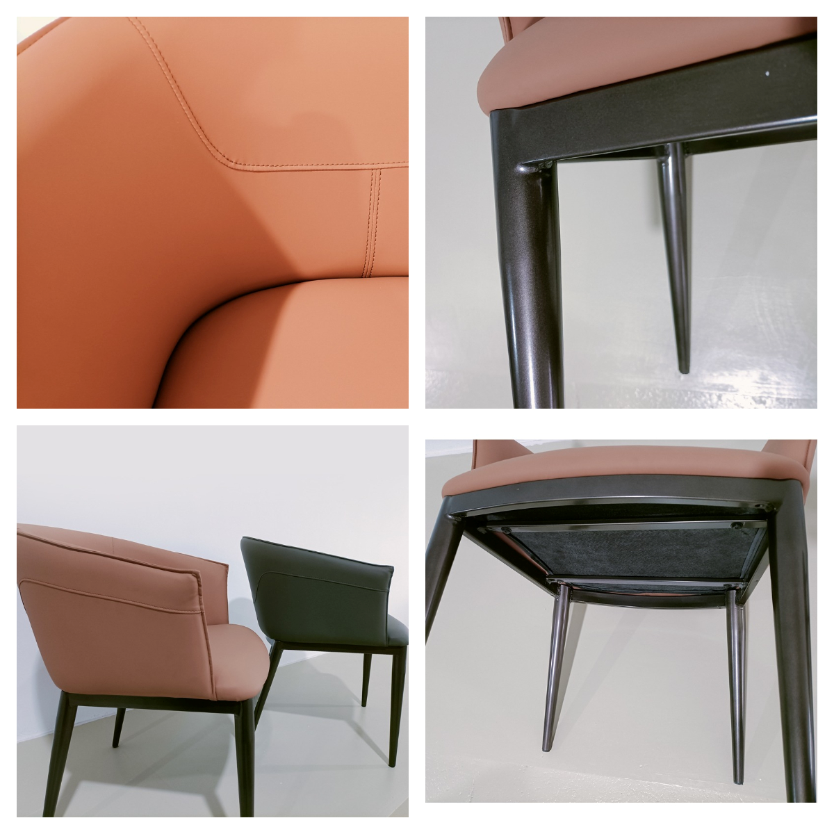ElegaCurve Кожаные столы на металлической основе