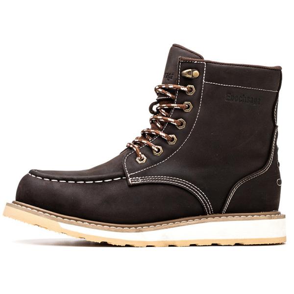 Venta al por mayor de cuero Nubuck Goodyear Welt Ingeniero Dedo de goma de acero