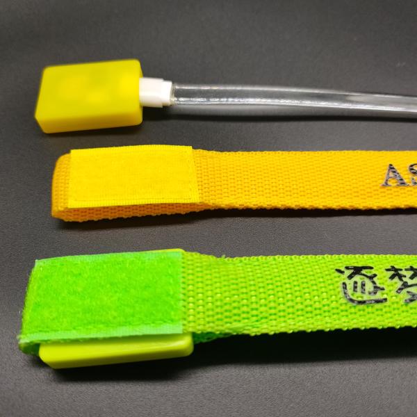 Custom Offset Printing Nylon Flashing LED Bracelets Glow in Dark for Events Concerts