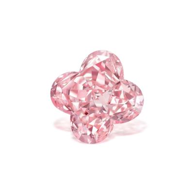 Sakura Pink Four Clovers Shape Lab Diamonds Fancy Pink VVS-VS IGI Certified CVD Synthetic Diamond