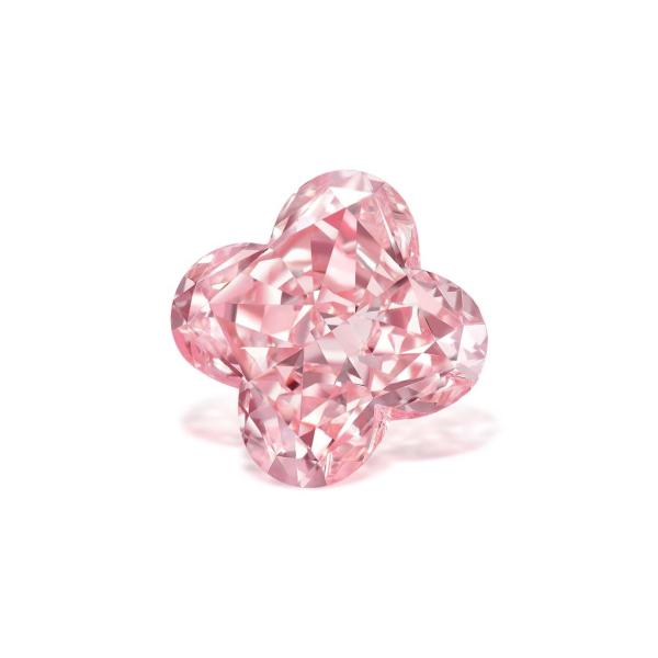 Sakura Pink Four Clovers Shape Lab Diamonds Fancy Pink VVS-VS IGI Certified CVD Synthetic Diamond