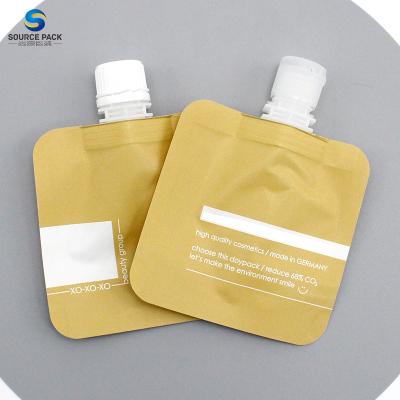 Eco Friendly Liquid Spout Pouch Kraft Paper for Cosmetic Refill Lotion Cream Skin Care
