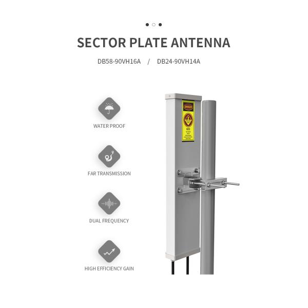 Базовая станция 4G LTE Антенна 2300 МГц для внешней панельной связи в цвете Грега