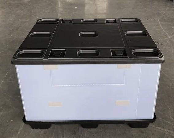 Lightweight Double Layer Plastic Pallet Box With Vacuum Forming For Logistics