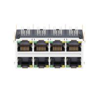 base-T compatible magnétique du LIEN pp 10G des connecteurs JT5-2410NL de 2x4 RJ45 avec la LED