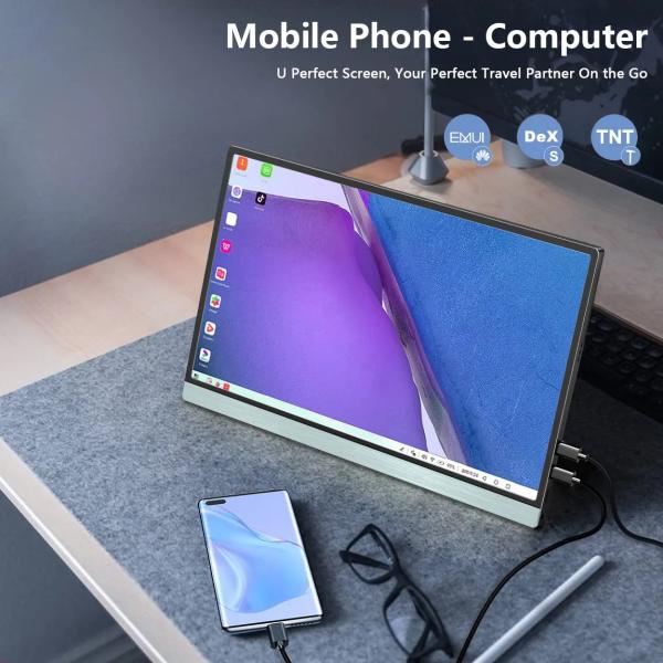 Портативный USB C сенсорный монитор 13,3 дюймовый FHD IPS 10-точечный монитор для ноутбука