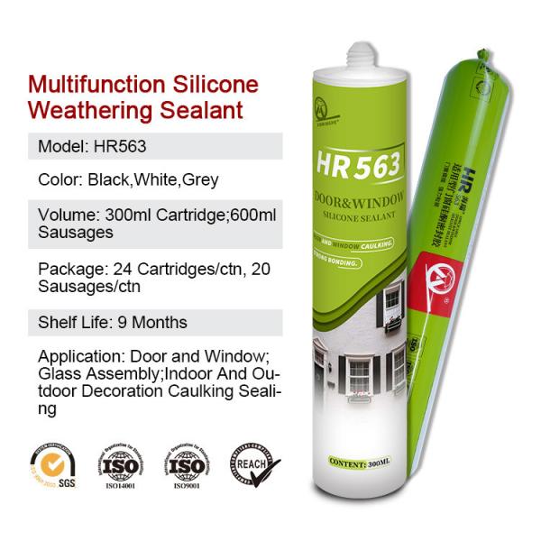590ml Sausage Silicone Sealant for Industry Transparent Weatherproof Roof and Gutter Metal Leak Proof Silicona Sealant