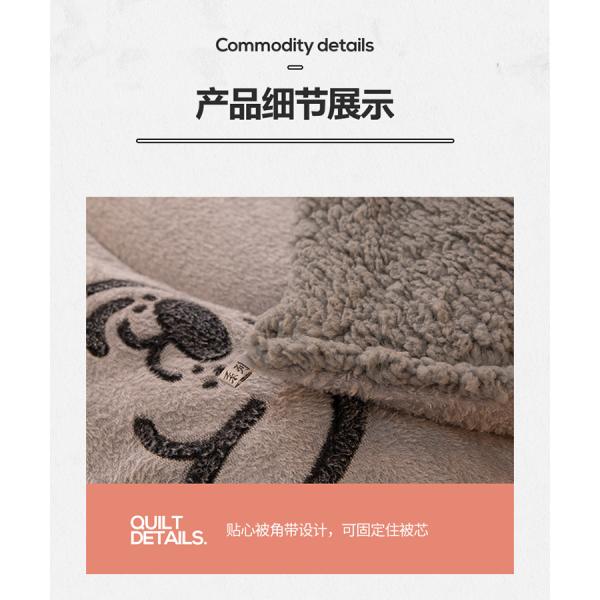 Настройка логотипа постельное одеяло одеяло бархатная вышивка теплая толстая одеяло зимнее одеяло плюшевое готово