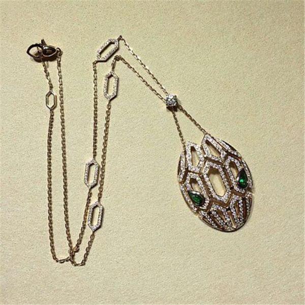 Bi snake Necklace 18k gold white gold yellow gold rose gold  diamond  necklace Jewelry factory in Shenzhen, China