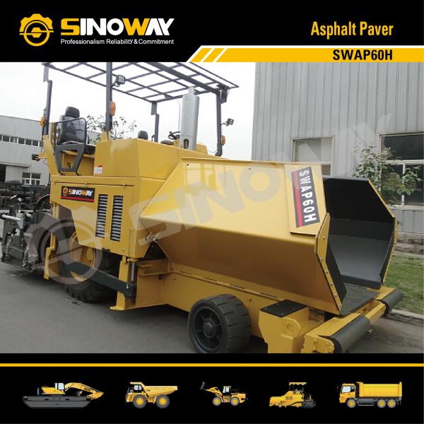Mobile Road Building Construction Equipments 6m Hydraulic Wheeled Asphalt Road Paver