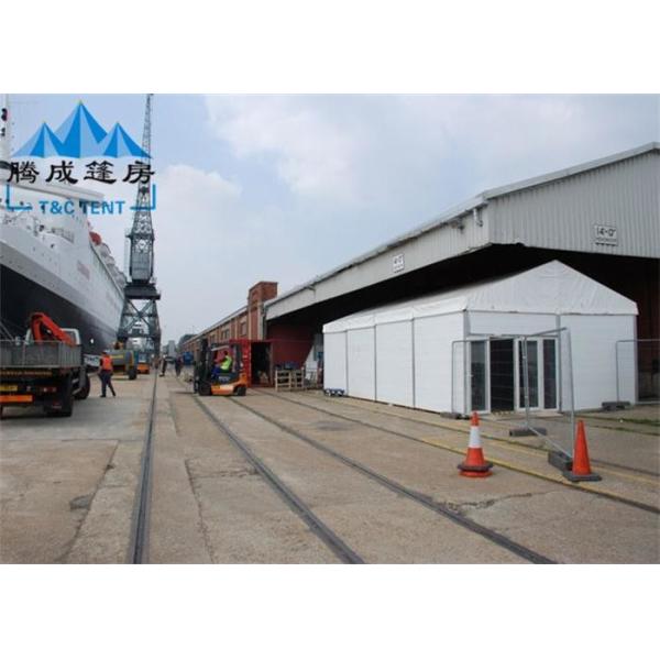 Pvc-Coated Temporary Storage Tents With Mesh Or Glass Window / Outdoor Exhibition Tent