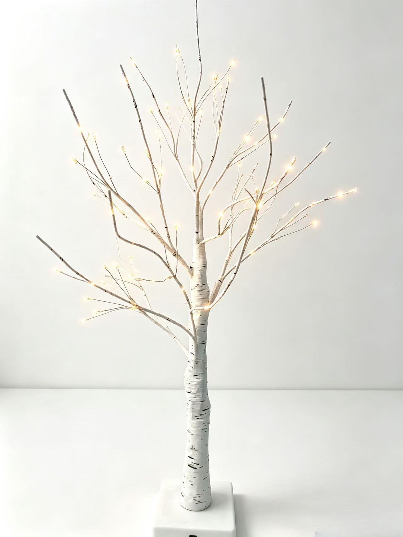 birch tree light, led tree light, tabletop tree light, lighted birch tree